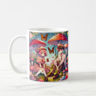 Personalized Romantic Anime Couple Coffee Mug