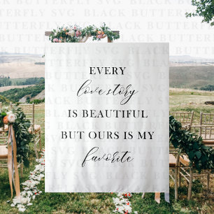 Personalized Romantic Banner Wedding Backdrop Tapestry