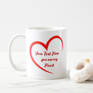 Personalized Romantic Heart Love Coffee Mug