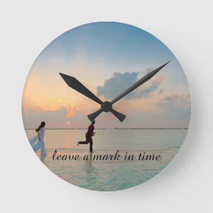 Personalized Romantic Photo Round Clock