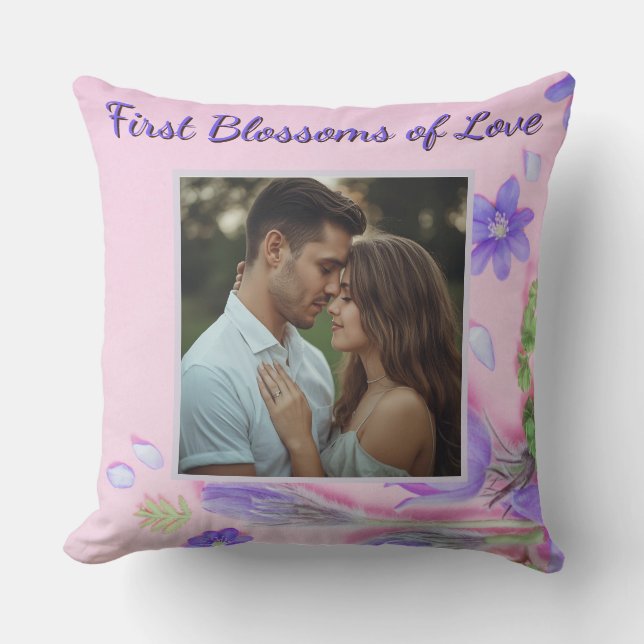 Personalized Romantic Pillow – Custom Couple Photo (Front)