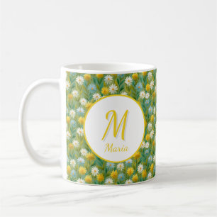 Personalized Romantic Spring Girly Flowers  Coffee Mug