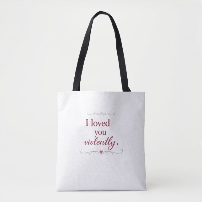 Personalized Romantic Typography Quote Tote Bag (Front)