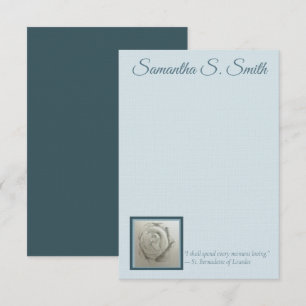 Personalized Rose Flat Note Card