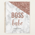 Personalized Rose Gold Glitter | Marble  Boss Babe