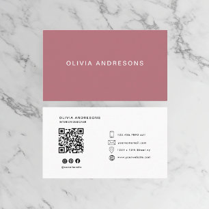 Personalized Rose Gold Monogram Name  Business Card
