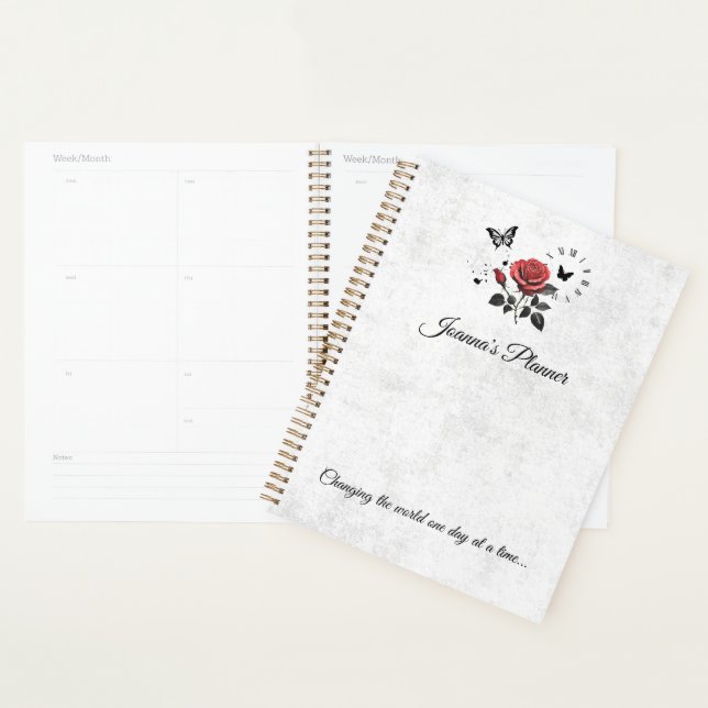 Personalized Rose, Ink & Time Planner (Display)