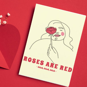 Personalized Roses Are Red Funny Anti Valentines Holiday Card
