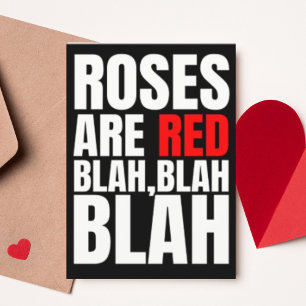 Personalized Roses Are Red Funny Anti Valentines Holiday Card