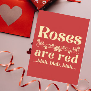 Personalized Roses Are Red Funny Anti Valentines Holiday Card