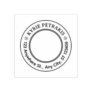 Personalized Round Address Stamp – Clean Design