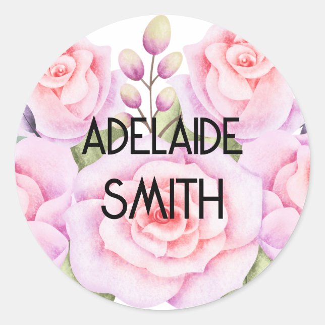 Personalized Round Name Sticker  (Front)