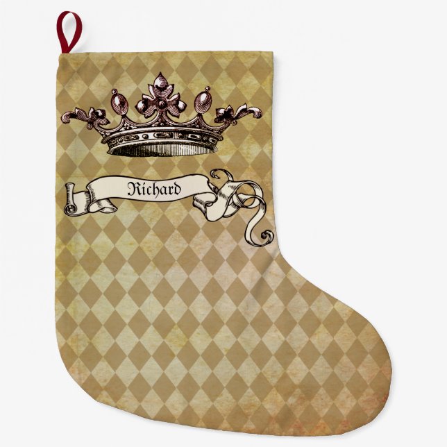 Personalized Royal Decree  Large Christmas Stocking (Front)