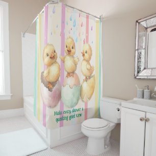 Personalized Rubber Duckie Waterproof Shower Curtain