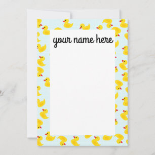Personalized Rubber Ducky Notecards