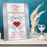 Personalized Ruby 40 year Anniversary Gift Ideas