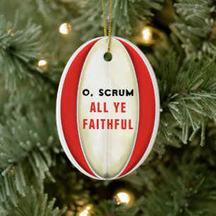 Personalized Rugby Collectible Ceramic Ornament