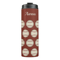 Personalized Rust Baseball Thermal Tumbler Gift