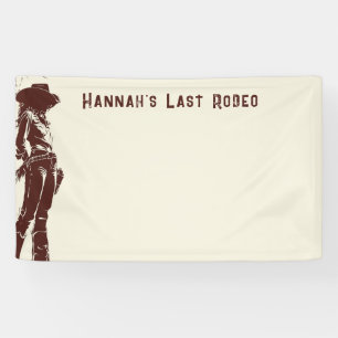 Personalized Rustic Cowgirl Western Party Banner