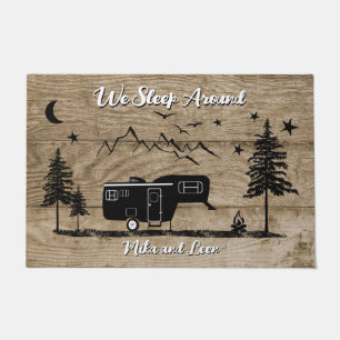 Personalized Rustic Fifth Wheel Doormat