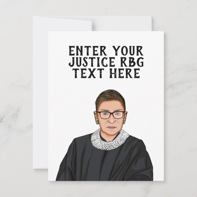 PERSONALIZED RUTH BADER GINSBURG CARD (Front)