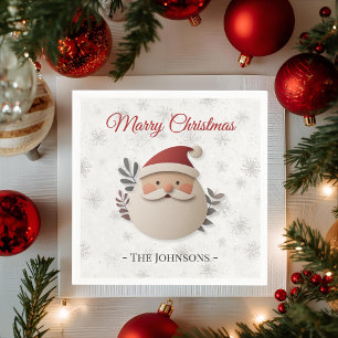 Personalized Santa Christmas Napkin – Family Name