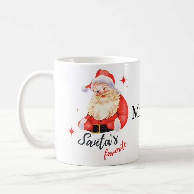 PERSONALIZED SANTA'S FAVOURITE/ GIFT FOR EVERYONE  COFFEE MUG (Left)