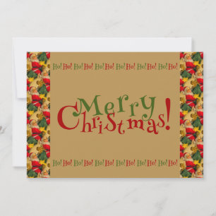 Personalized Santa's Greetings and Merry Christmas Holiday Card