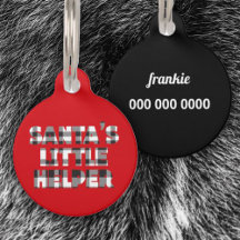 Personalized santa's little helper ID Tag