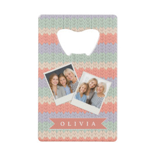 Personalized Scandinavian Pastel Knit Pattern Name