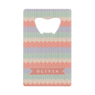 Personalized Scandinavian Pastel Knit Pattern Name
