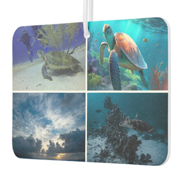 Personalized Scenic Image Rectangle Car Air Freshener (Left)
