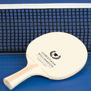 Personalized School and College Graduation Elegant Ping Pong Paddle