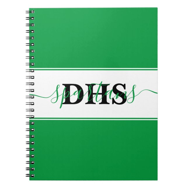 Personalized school colorblock  notebook (Front)