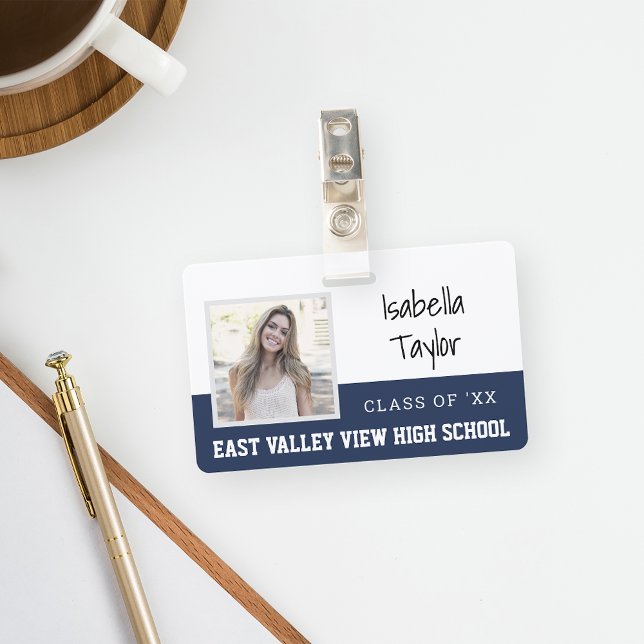 Personalized School Reunion Yearbook Photo ID Badge (Creator Uploaded)