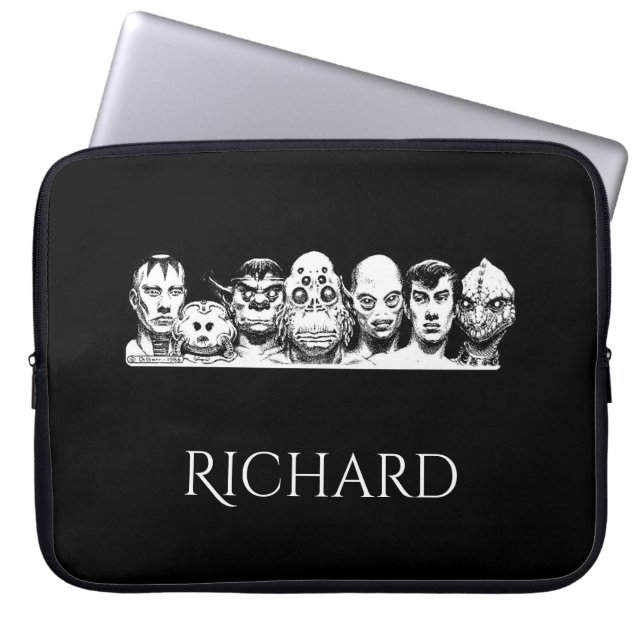 Personalized Sci-Fi Rogue's Gallery Laptop Sleeve (Front)