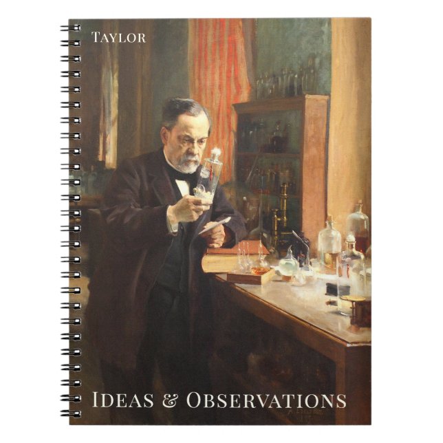 Personalized Science Notebook – Louis Pasteur Art (Front)