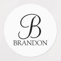 Personalized Script Monogram and Name Labels