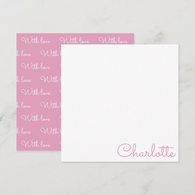 Personalized Script Name  Card (Front/Back)