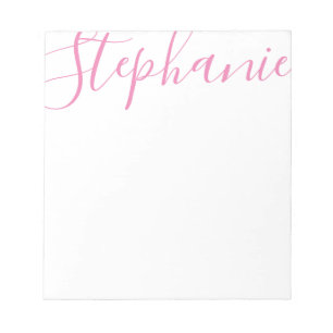 Personalized Script Name Notepad