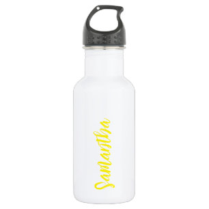 Personalized Script Your Name Neon Yellow Party 532 Ml Water Bottle