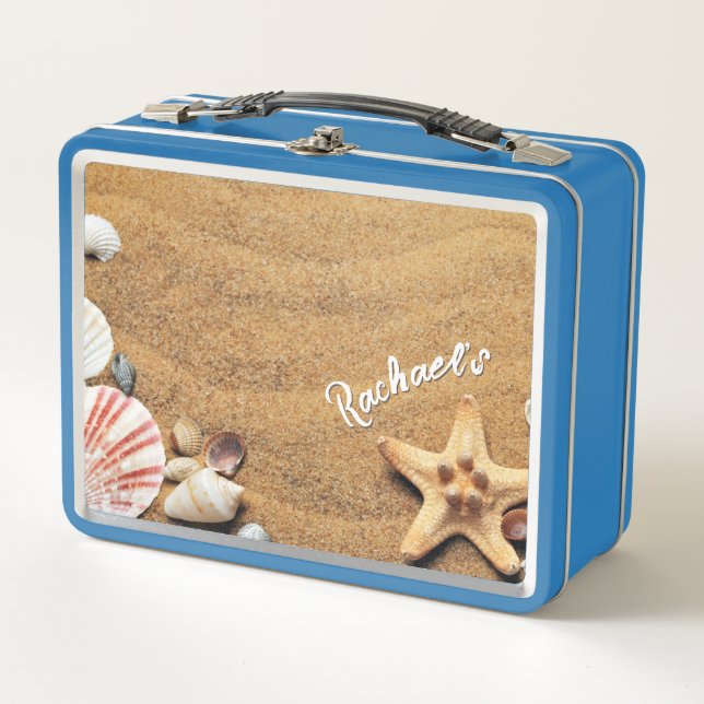 PERSONALIZED SEA AND SAND METAL LUNCH BOX (Front)