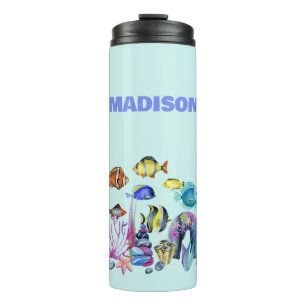 Personalized Sea Life Scene  Thermal Tumbler