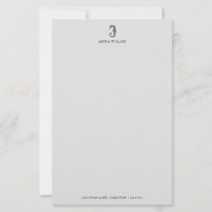 Personalized Seahorse Stationery