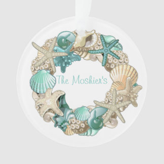 Personalized Seashell Wreath Ornament