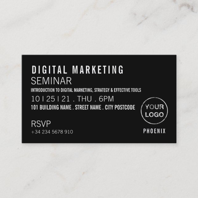 Personalized Seminar/Conference Ticket Invitation (Front)