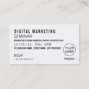 Personalized Seminar/Conference Ticket Invitation