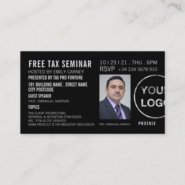 Personalized Seminar/Conference Ticket Invitation (Front)