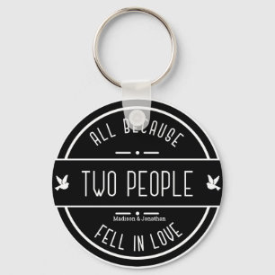 Personalized Sentimental Wedding Couple  Keychain
