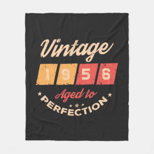 Personalized seventy vintage 70th birthday party fleece blanket